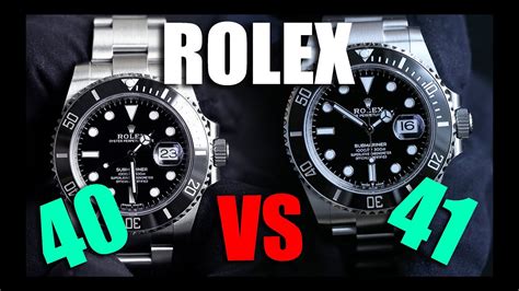 rolex sub 40mm vs 41mm|Rolex submariner 40mm vs 41mm.